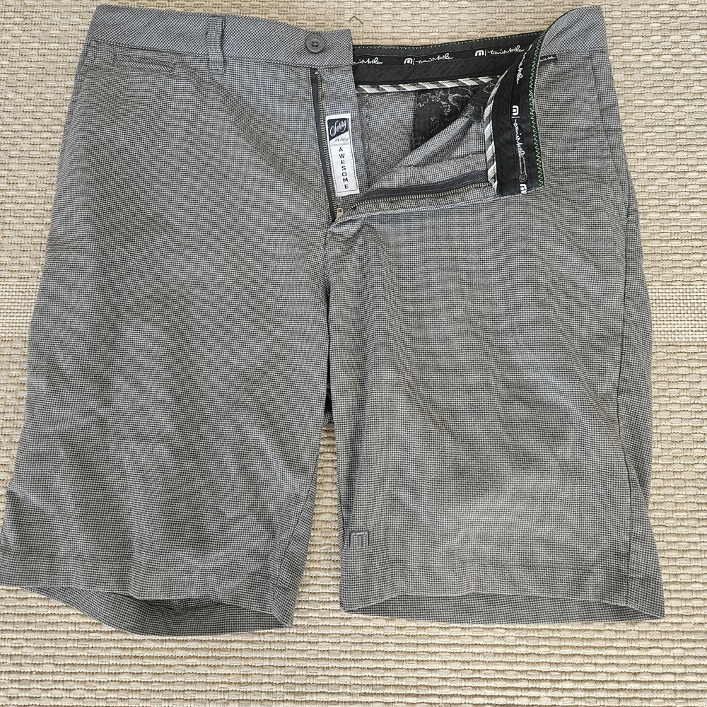 Travis Mathew Charcoal Flat Front Shorts